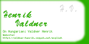 henrik valdner business card